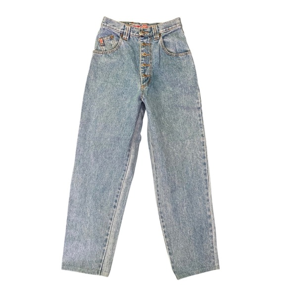 Boy London High Rise Denim Jeans Vtg UK British Streetwear Women’s Button Fly - Picture 1 of 11